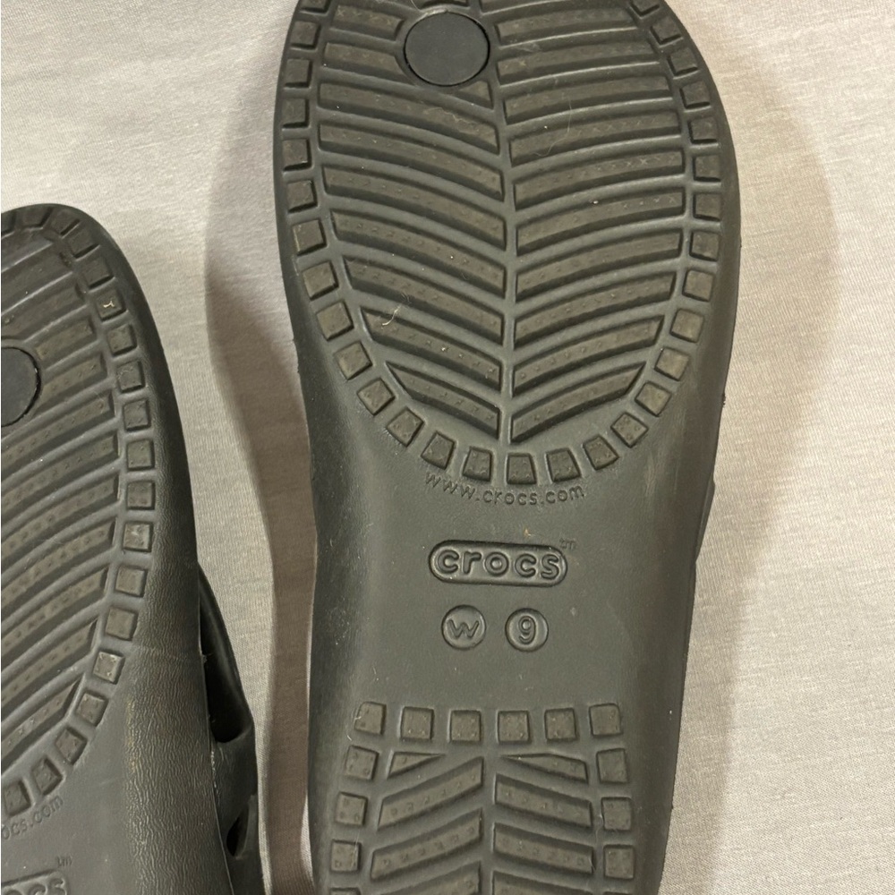 CROCS black sandals kadee II flip flop Sandals never worn womens size 9 - Picture 3 of 4